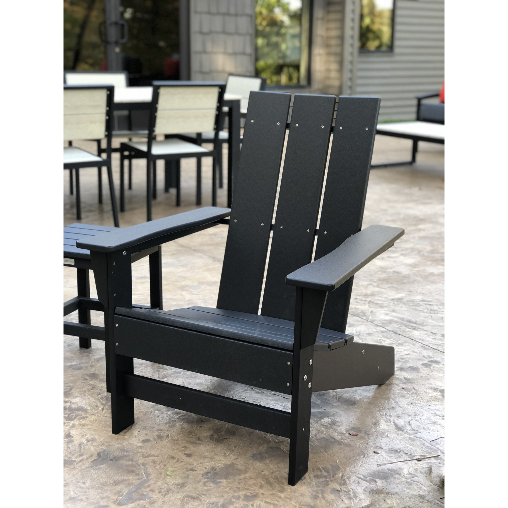 Ratcliff All-Weather HDPE Adirondack Chair, Black