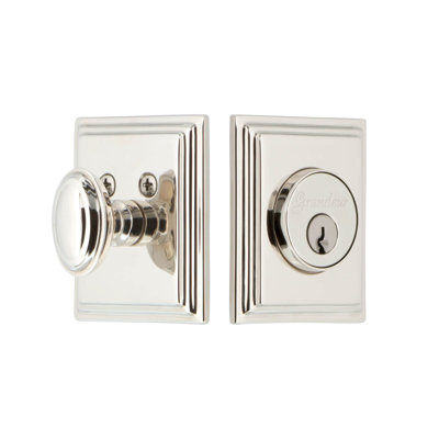 Carre Single Cylinder Deadbolt with Square Rosette