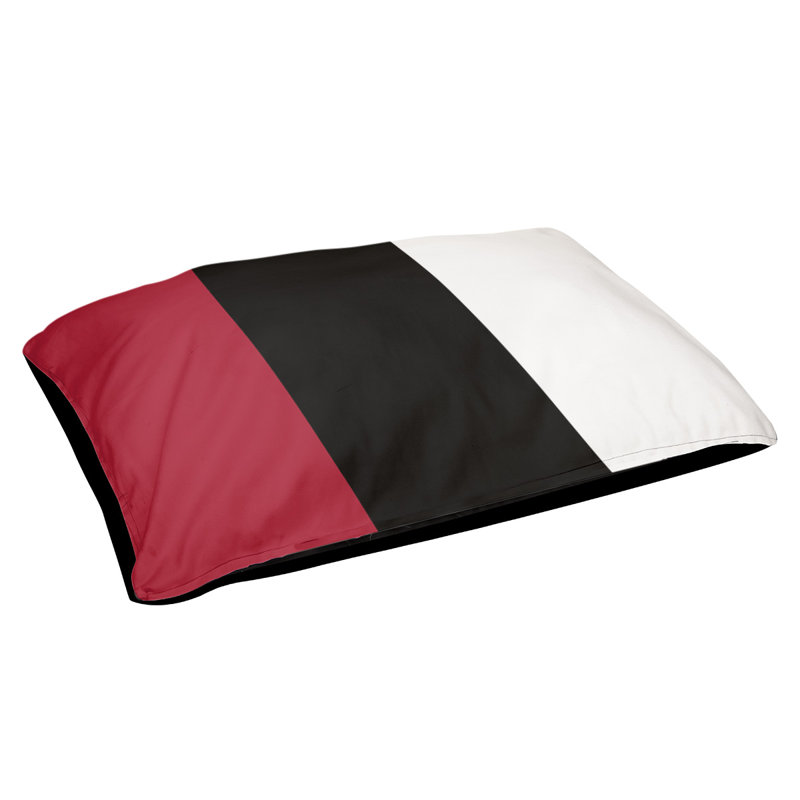 Coussin stylisé à rayures pour équipes de football, L 28 po x l 18 po, Noir