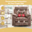 Fauteuil inclinable surdimensionné en microfibre de 40,5 po de large avec chauffage chauffant et deux porte-gobelets cachés et port USB et poche latérale-974790285