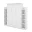Lit escamotable double avec tablettes et DEL