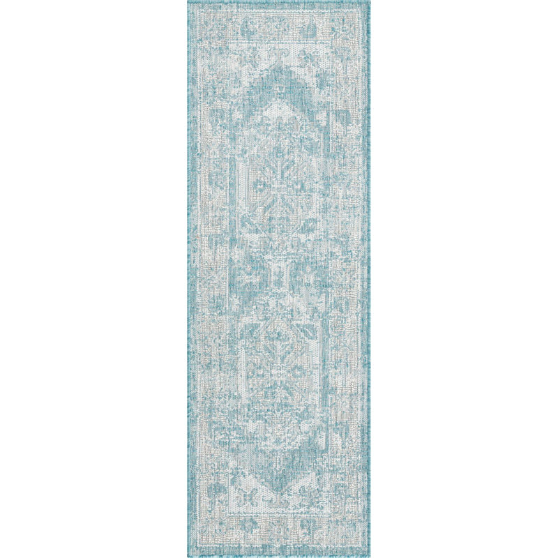 Oriental Indoor / Outdoor Rug, Runner 2' x 6'