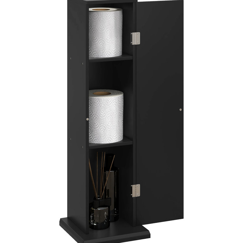 Armoire à papier hygiénique, armoire de coin de petite salle de bain avec portes et tablettes, rangement pour salle de bain, armoire d'entrée