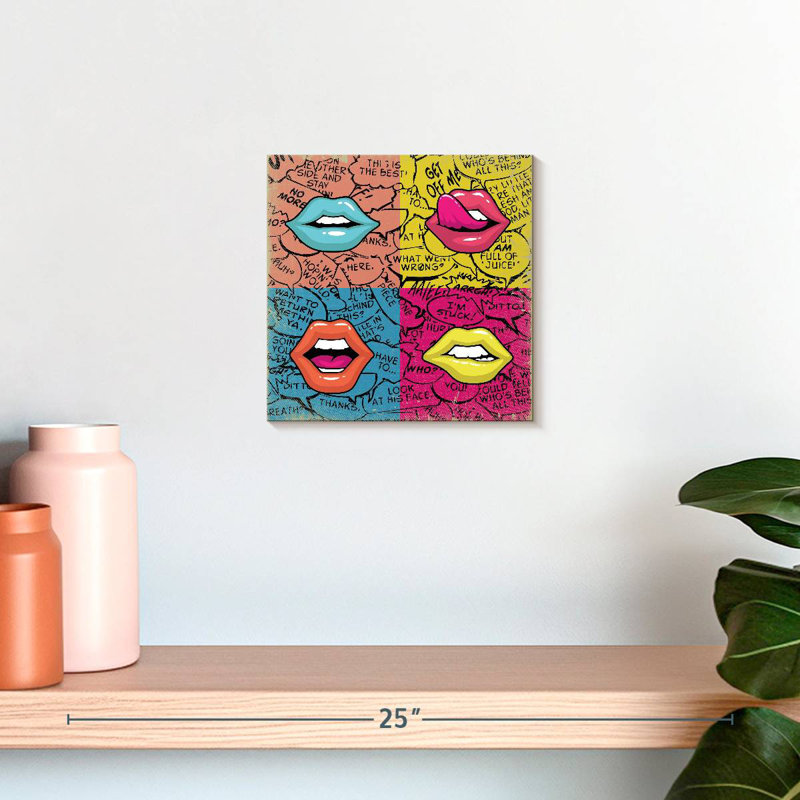 Shuttleworth Comic Lips, 10" H x 10" W