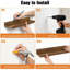 Étagères murales flottantes de 91 cm (36 po) de long, ensemble de 5 tablettes avec rebord, brun