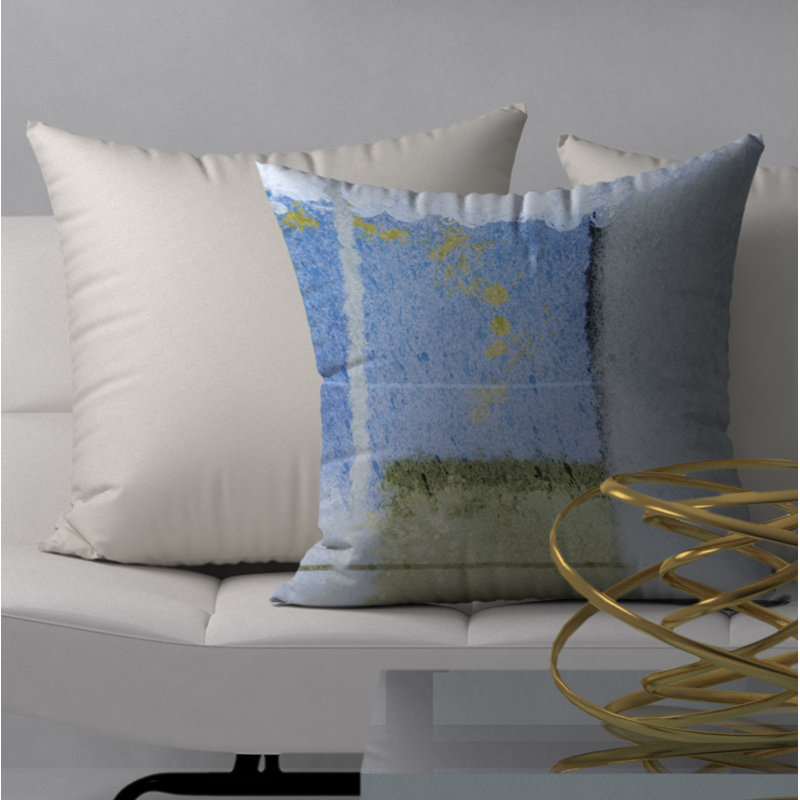 Coy Abstract Reversible Throw Pillow, 20" x 20"
