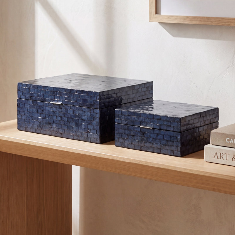 Mandy 2 Piece Manufactured Wood Decorative Box Set