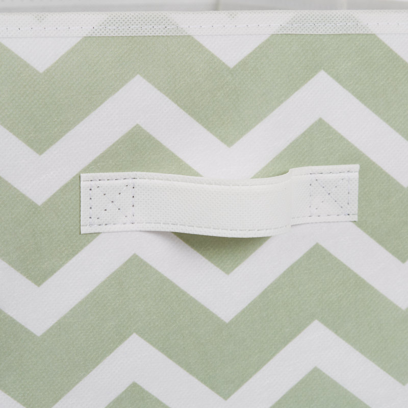 Ensemble de cubes en tissu à chevrons, Beige