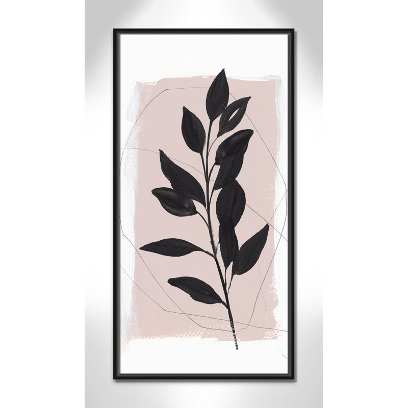 Ramie II - reproduction d'art, Toile avec cadre noir, H 37,5 po x l 19,5 po x P 2 po