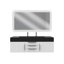 Ensemble de meuble-lavabo simple mural 60 "avec miroir Nile-84818209-84818210-84818218