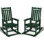 Ensemble de 2 chaises berçantes d'extérieur Hdpe-821586053