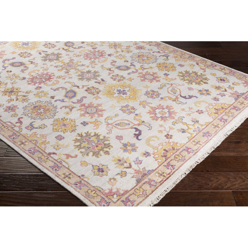 Tapis rose / blanc Daison, Rectangle 2 pi x 3 pi