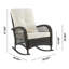 Chaise berçante rembourrée Fruttuo crème et noire