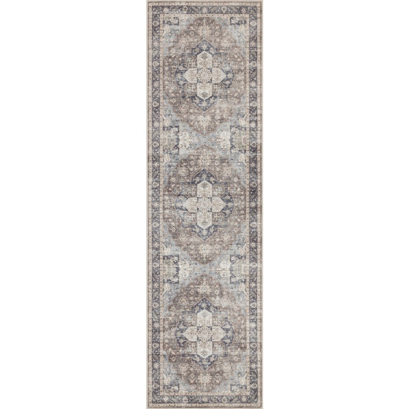 Contemporary Design Multi Accent Rug, Runner 2' x 7'