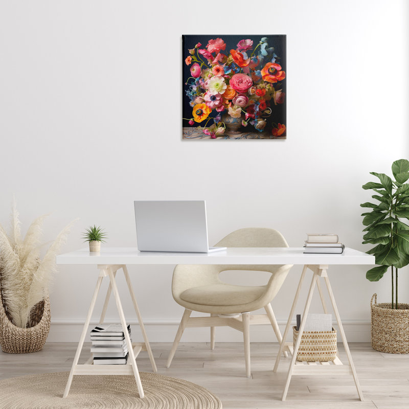 "Mixed Full Bouquet", art mural par Lazar Studio, H 24 po x l 24 po
