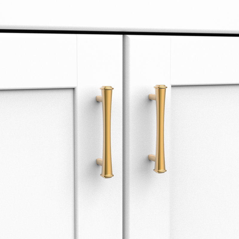 New Collection  Extravagance 3" Center to Center Cabinet Pull Multipack, Brushed Gold, 3"