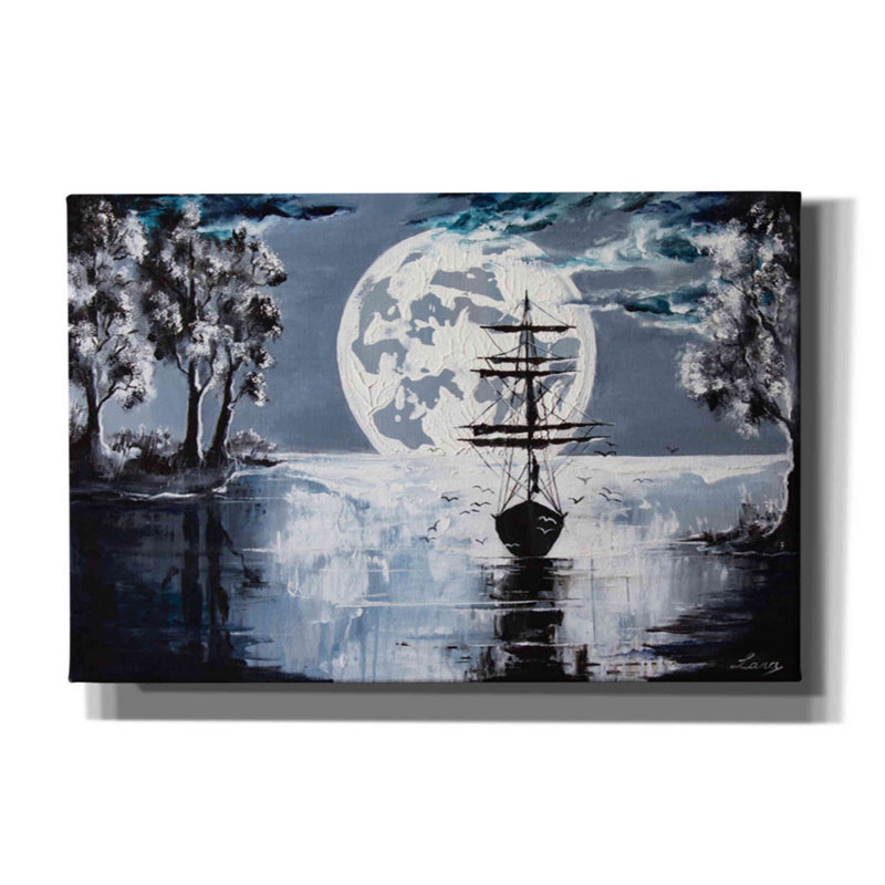 «Silent Blues», art mural sur toile, H 12 po x l 18 po x P 0,75 po