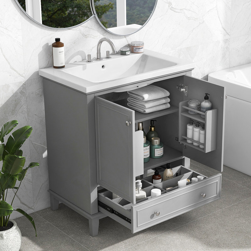 Meuble-lavabo multifonctionnel 30 po avec lavabo et meuble-lavabo 30 po