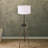 Mariquita 1 Light Floor Lamp With Matte Black And Faux Woodgrain Finish And White Shade