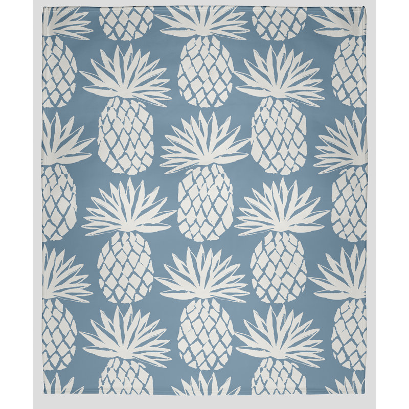 Jeté polaire Botanical Blooms, L 30 po x L 40 po, Gris fumée cendré, 1.75