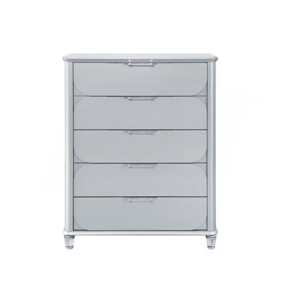 Commode argentée LAURA