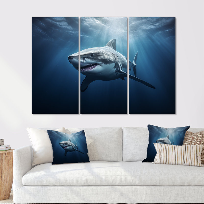 Océan, requin fantôme bleu, photographie, requin, H 28 po x l 36 po