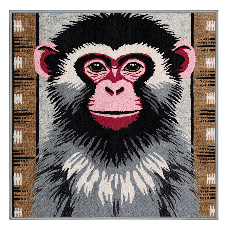  Tapis lavable Vinge de singe lavable, Carré 7 pi
