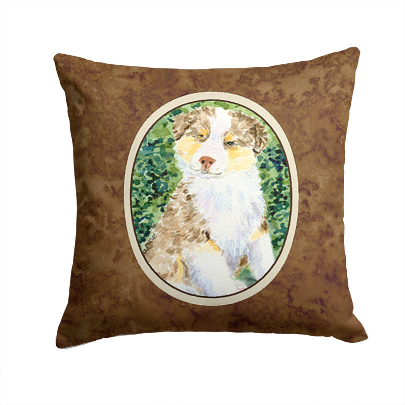 Coussin intérieur/extérieur brun carré berger australien