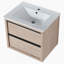 Meuble-lavabo 24 po avec 2 tiroirs à fermeture douce, lavabo en céramique blanche