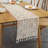 Farmhouse Rustic Cotton Table Runner With Tassels-933721121