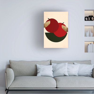 Bolog Kubistika Two Red Apples Canvas Art