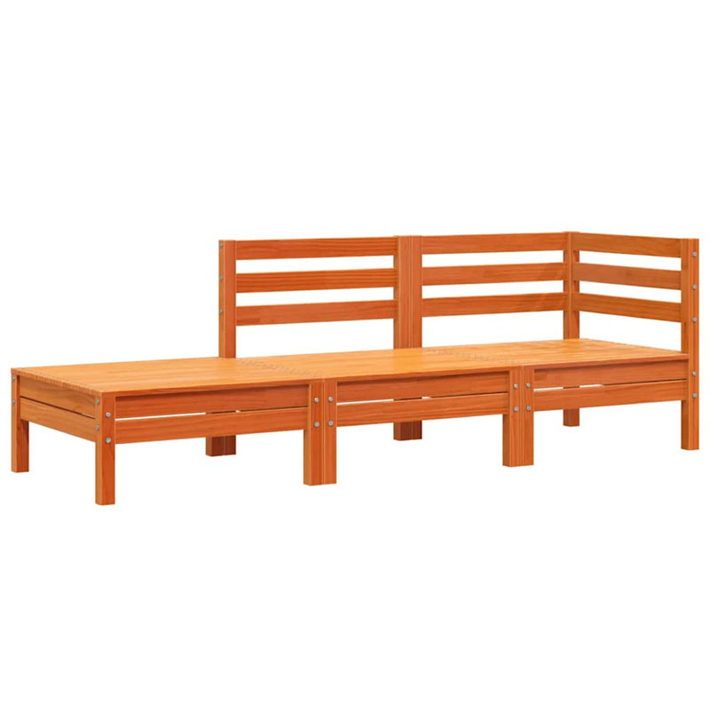 Ailish 190.5cm Wide Wood Patio Sofa, Wax Brown