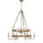 Lustre en roue de chariot à 9 lumières de style bougie Anders