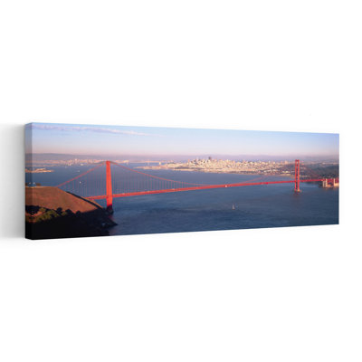 High Angle View Of A Suspension Bridge Across The Sea, Golden Gate Bridge, San Francisco, Marin County, California, Usa Abstract Contemporary Archi...