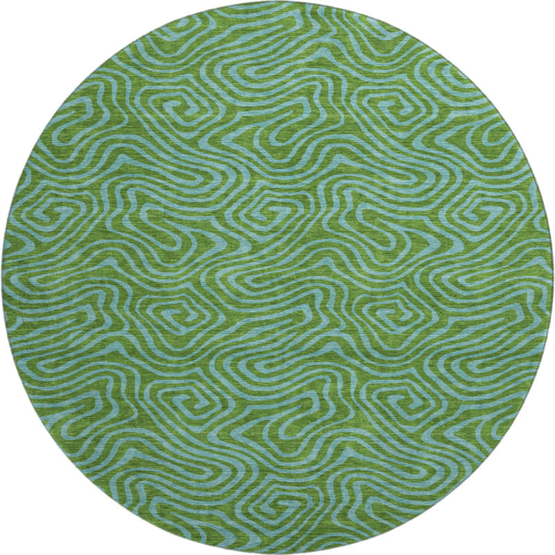Tapis tourbillon AMF1031 lavable à la machine de qualité supérieure, Rond 8 pi