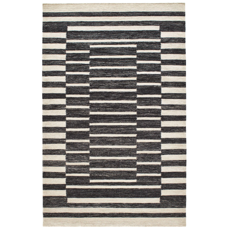 Tapis gris anthracite en laine tissé à la main Heights, Rectangle 9 pi 6 po x 13 pi 6 po