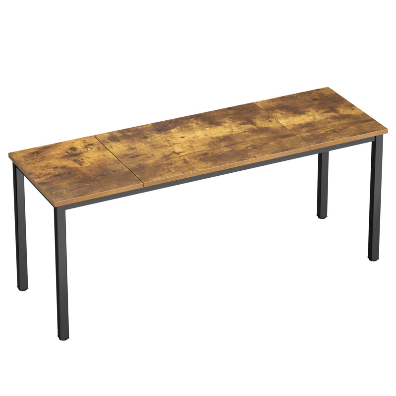 Pelaga Jahnna 70.9'' W Rectangle Writing Desk, 29.5" H x 70.9" W x 31.5" D, Brown