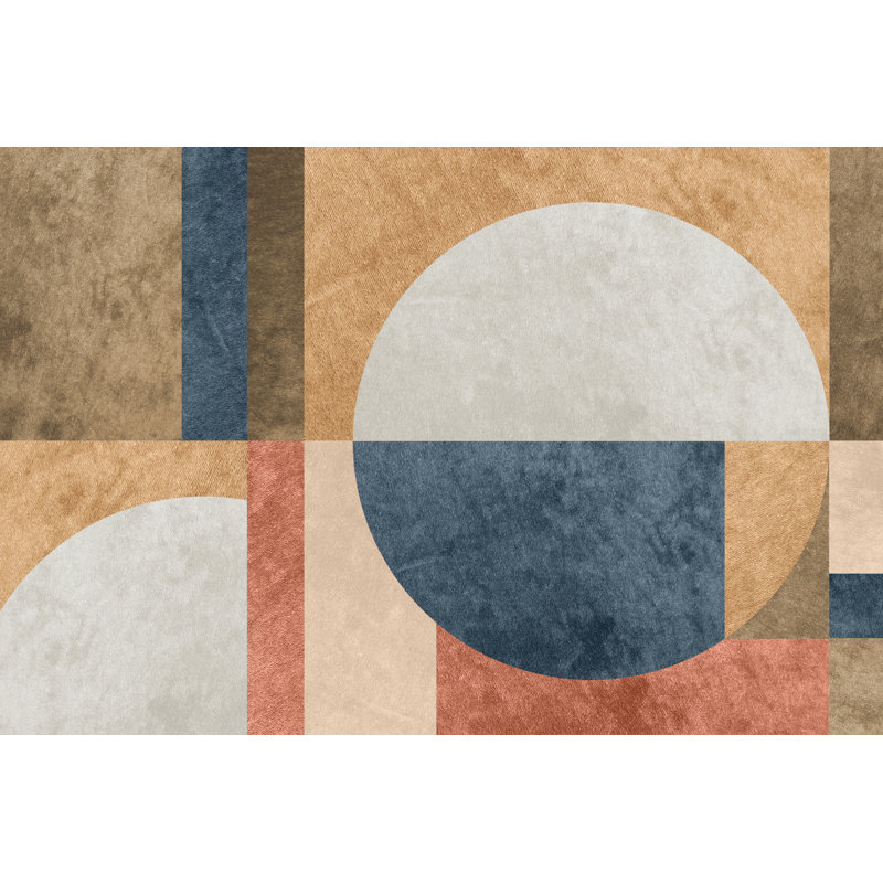 Dahms Vinyl Machine Printed Area Rug, Rectangle 5'3" x 7'10.5"