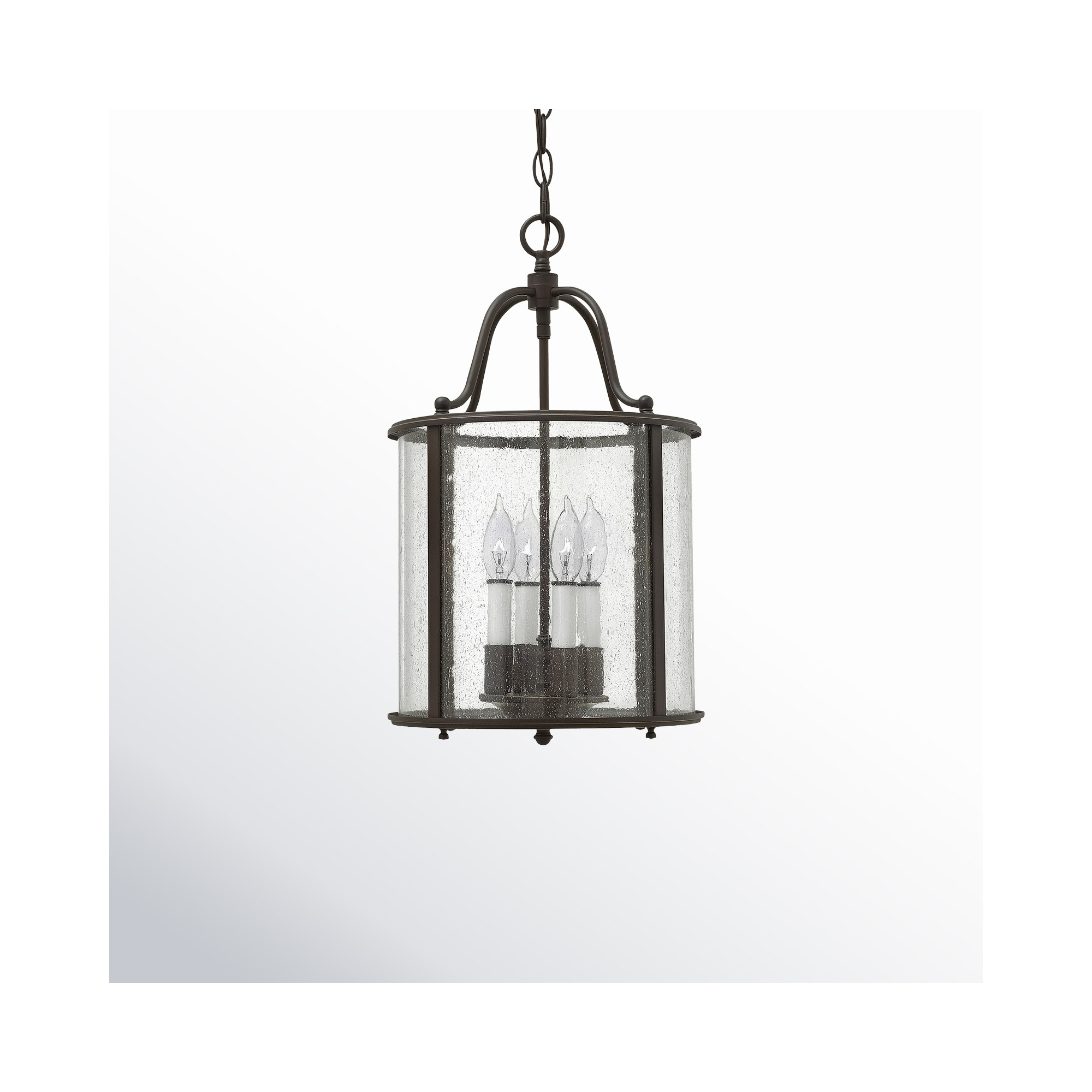 Tide 4 - Light Fabric Dimmable Lantern Chandelier, Olde Bronze