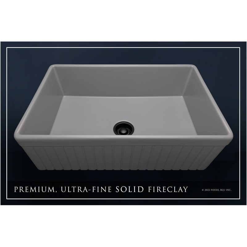 Luxury Solid Fireclay Farmhouse Sink, Matte Black Accessories