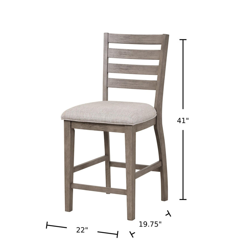 Tabouret de comptoir avec dossier échelle (ensemble de 2)