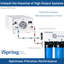 Pompe d'appoint iSpring PMP1000 pour membrane à haute capacité et système d'osmose inverse commercial jusqu'à 120 psi, raccord rapide 3/8 po