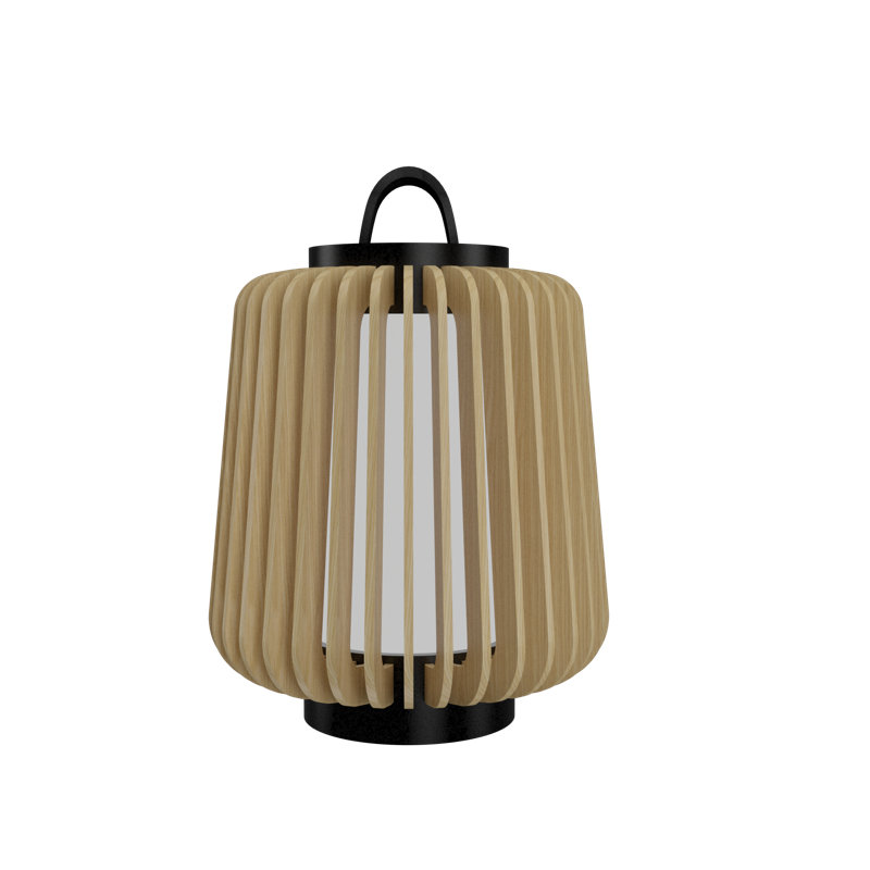 Lampe de table 19,37 "Stecche Di Legno, Sable, 9.06" H x 7.87"W x 7.87" D