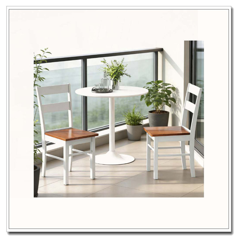 Chaise de salle à manger en bois polyvalente et peu encombrante, Teck
