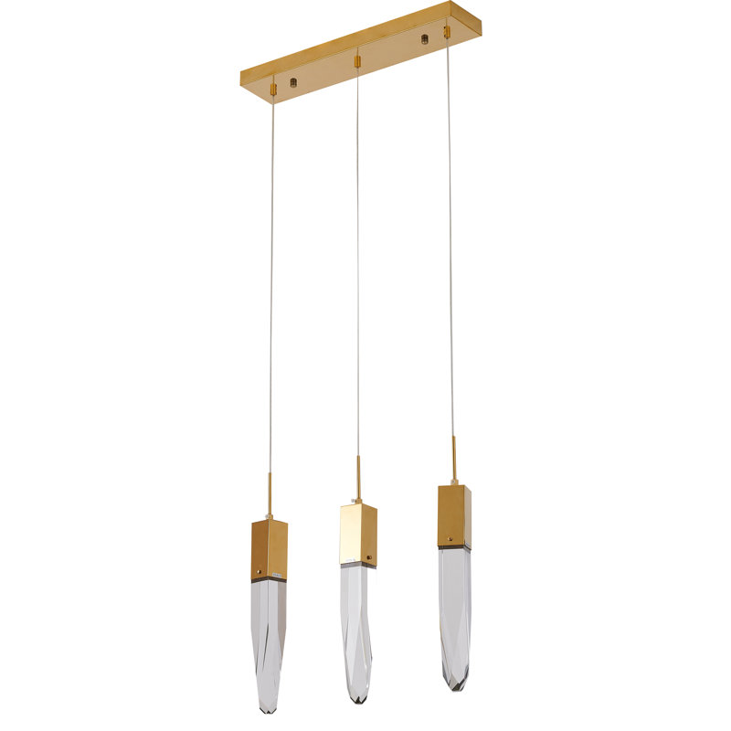 Luminaire suspendu en cristal 3 lumières Transitional