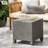 Charmante table d'appoint en rotin de polyéthylène pour une oasis extérieure, rehaussant le style et la fonctionnalité