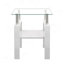 Ensemble de 2 tables basses avec plateau en verre trempé-1028018990-1028018991