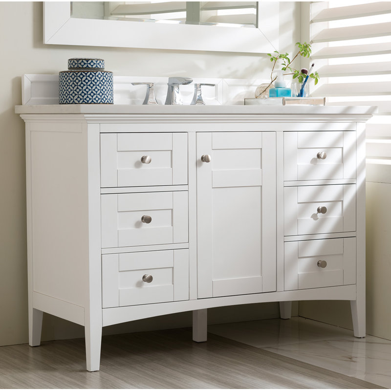 Lineberry 47'' W Single Vanity, Carrara White