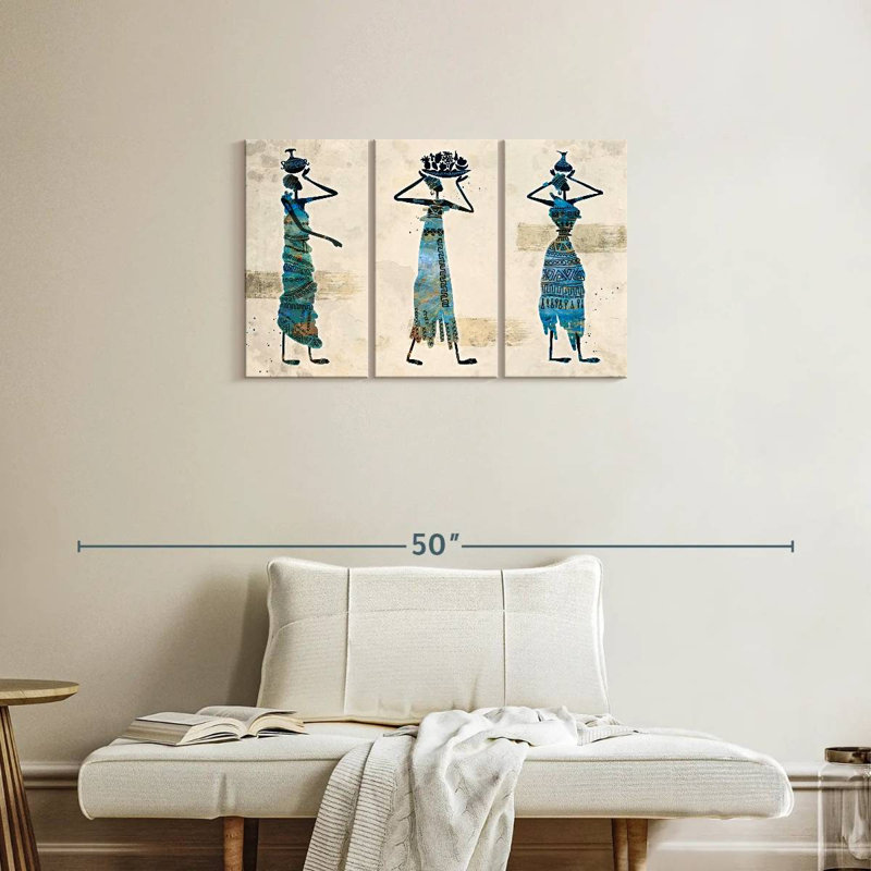 Leisha - récolte africaine bleue, H 20 po x l 33 po