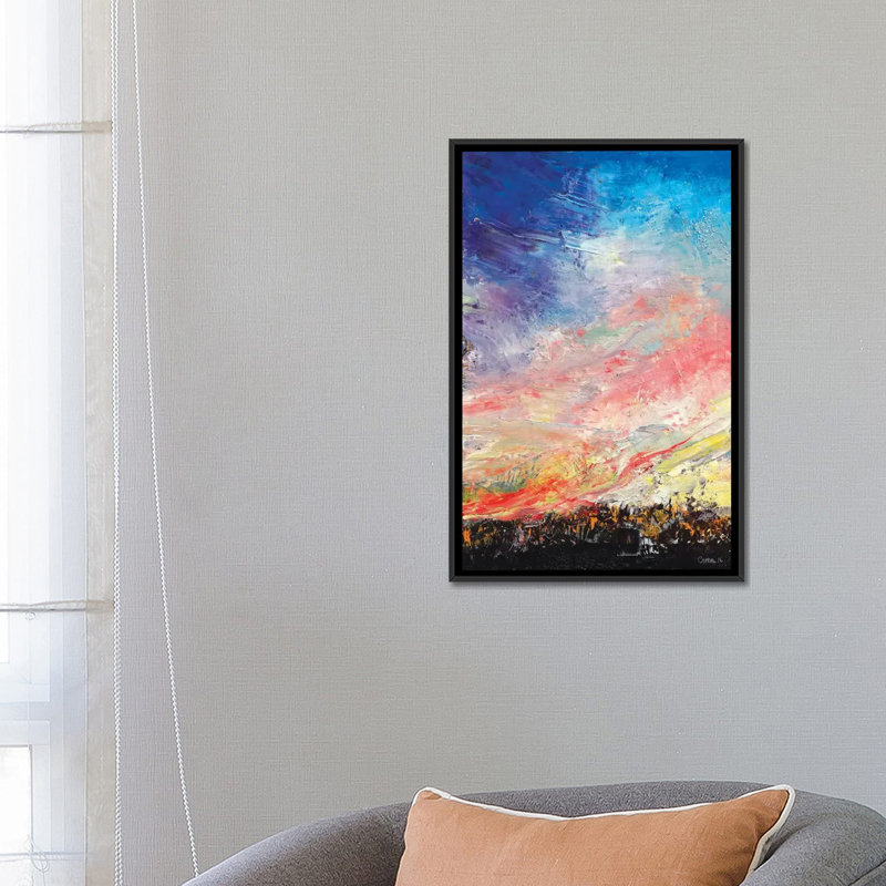 « wildfire », reproduction d’art sur toile, H 26 po x l 18 po x P 1,5 po, Pas de tapis, Toile tendue